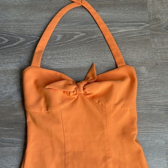 LIKELY Reyn Halter-neck Mini Flounce Dress 4 - Picture 5 of 13